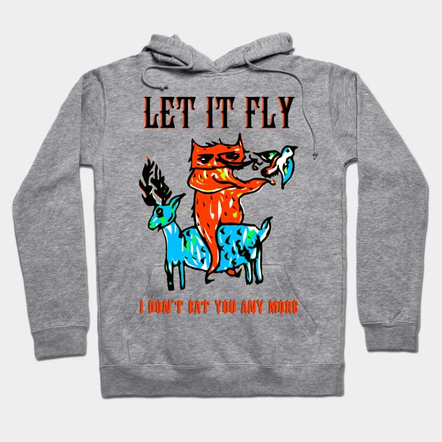 Let it fly vegan print Hoodie by hardcore repertoire